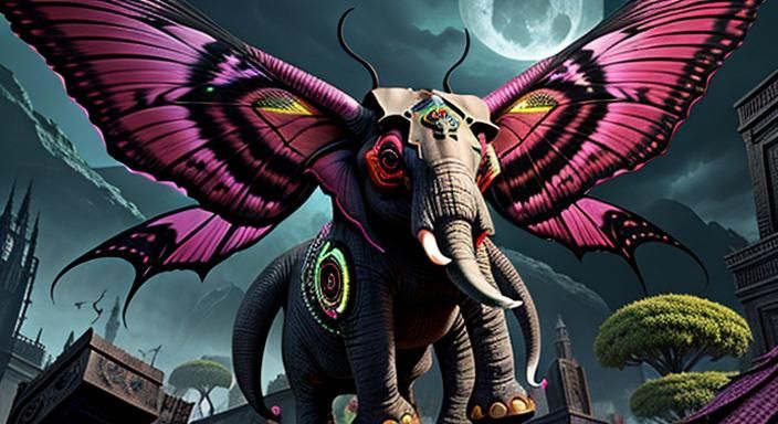 Anthropomorphic Caterpillar Monster Attacks in Dystopian Fan...