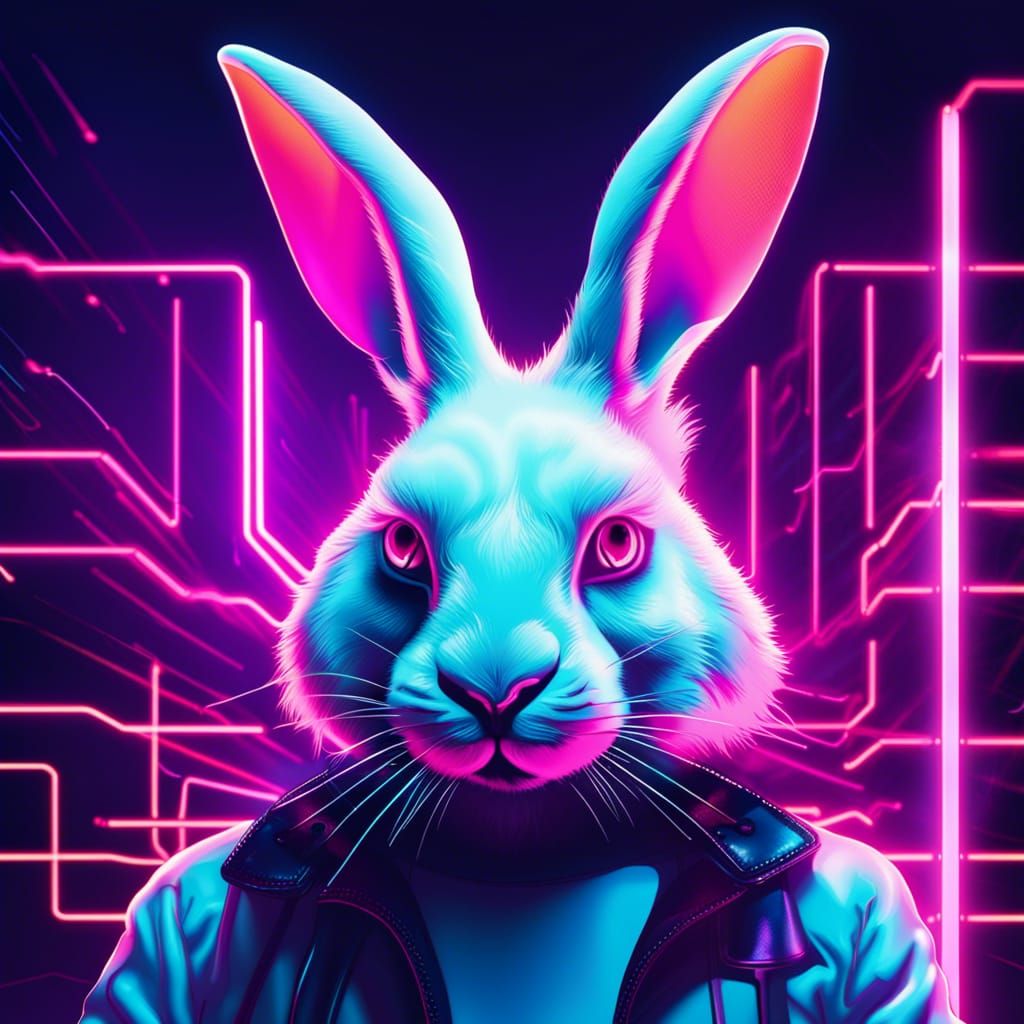 Neon Synthwave White Rabbit Hack