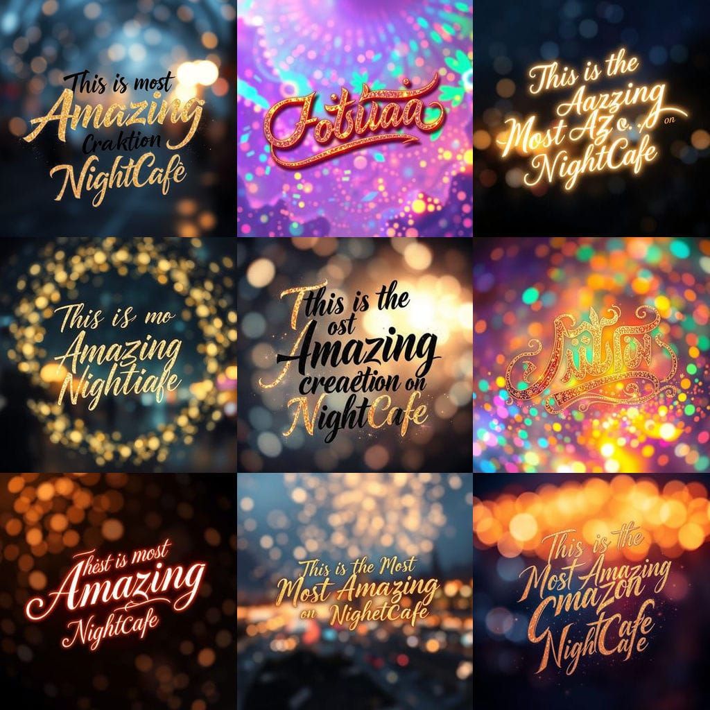 Magical Sparkling NightCafe Creation with Bokeh