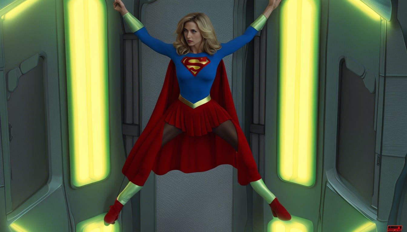 Helen Slater as Supergirl captured and imprisoned