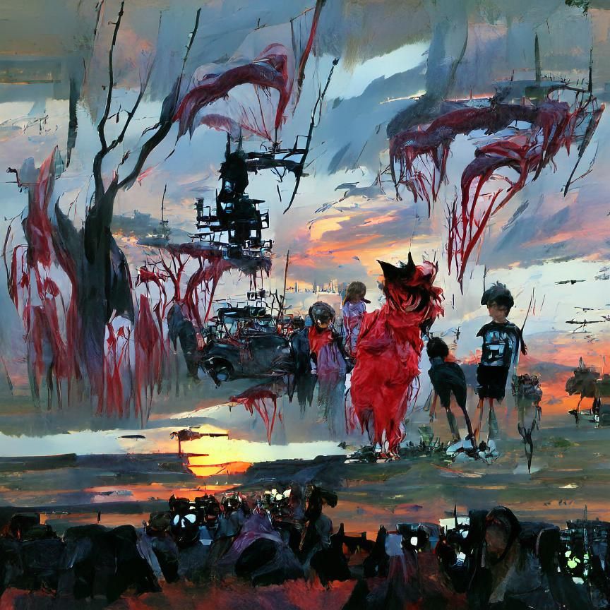 Cartoon Hellscape: A Whimsical Dark Fantasy