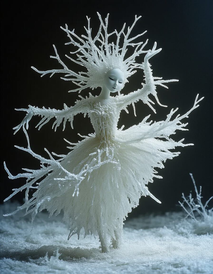 Fairytale Frostwork Anthodite Speleothem Dancer