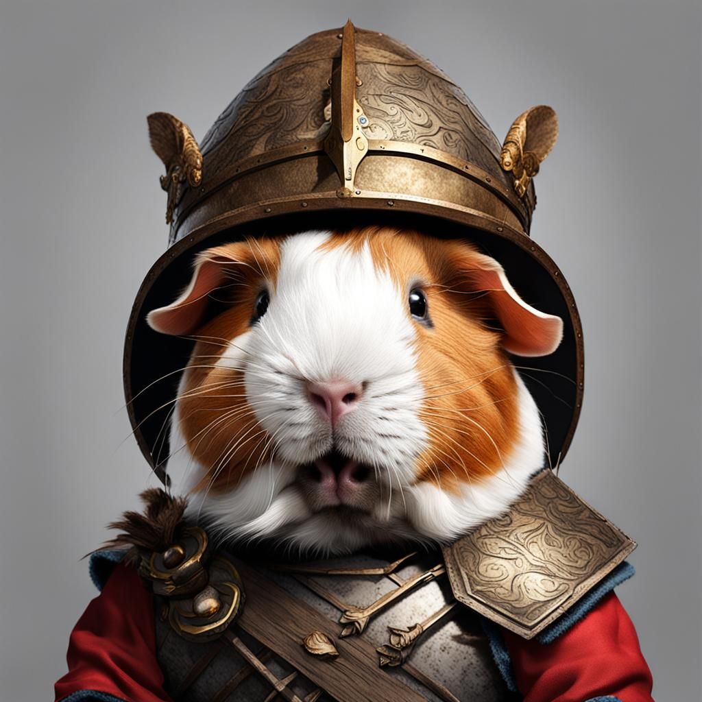 Guinea Pig Dwarf Warrior with Beard