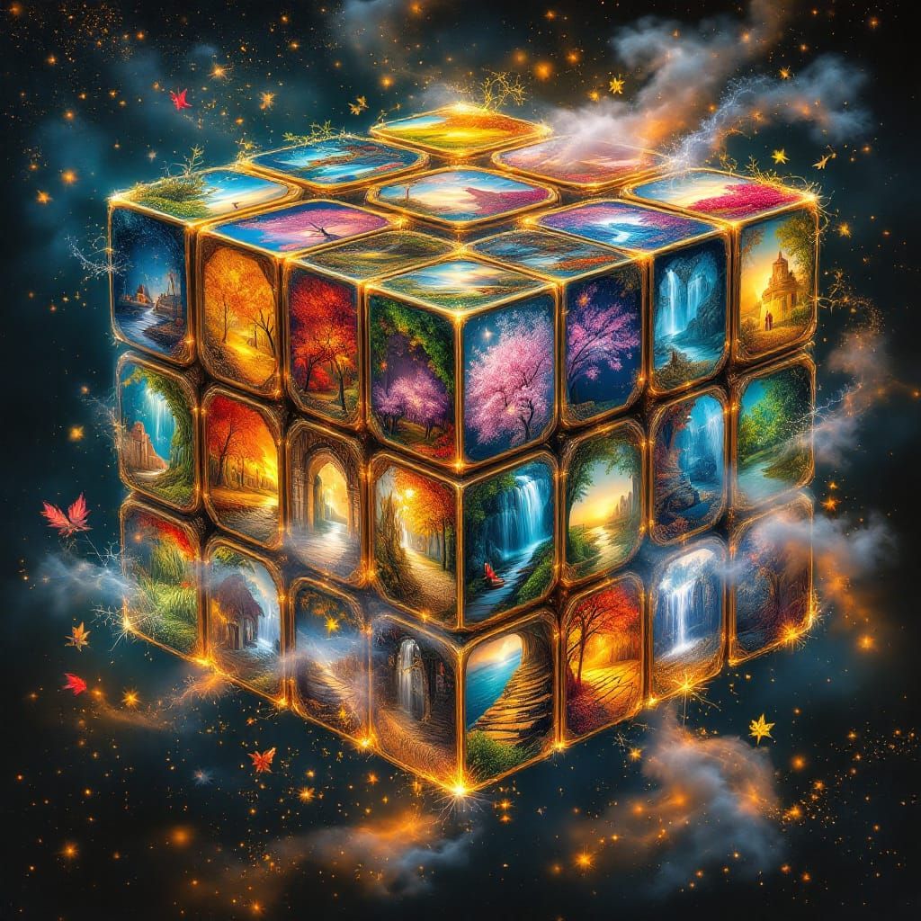 Dreamlike Rubik's Cube Reveals Global Seasons