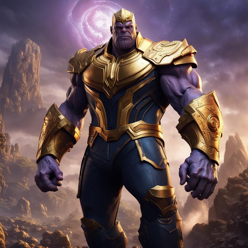 Thanos with Golden Helmet and Double Axe