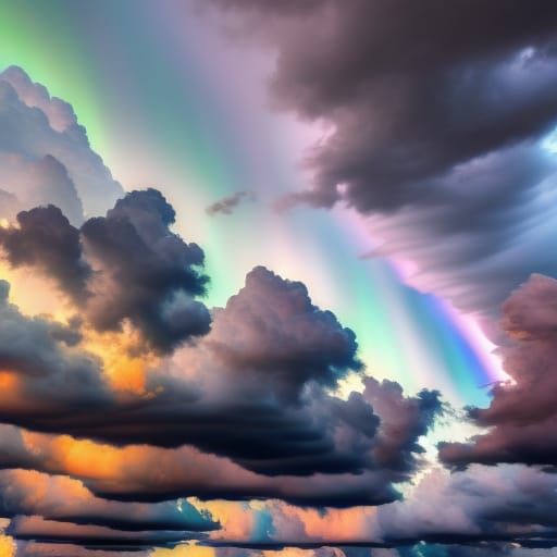 Dramatic Super Storm Clouds in Hyperrealistic Detail