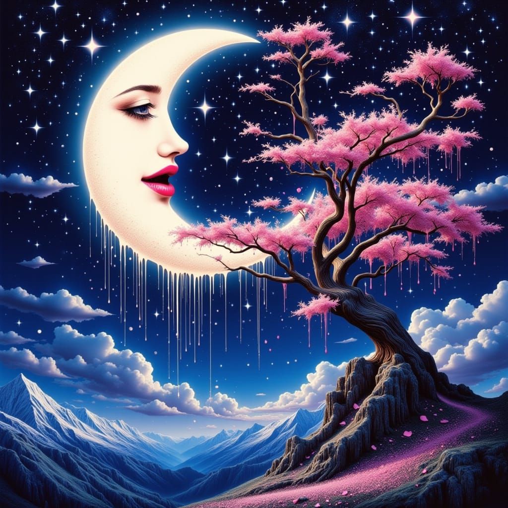 The Moon and the Cherry Tree