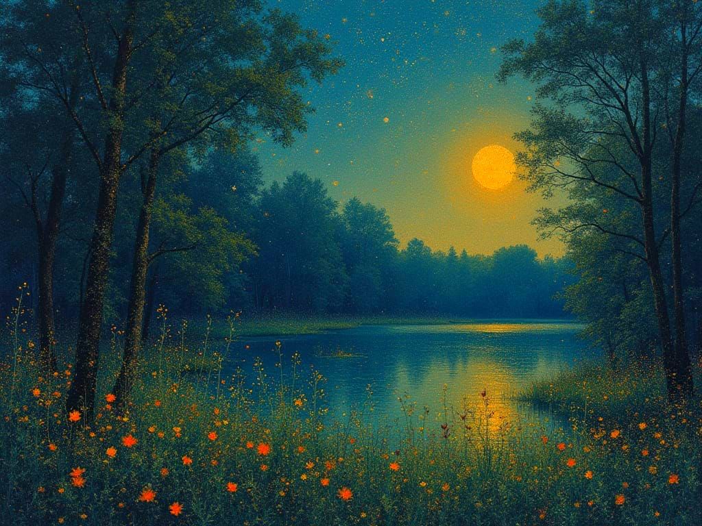 Starry Finnish Twilight in Permaculture Garden