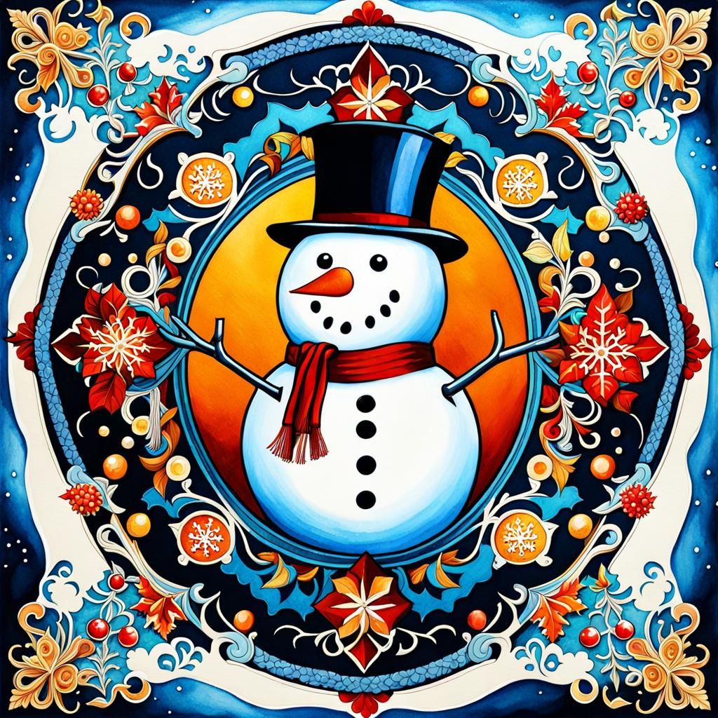 vintage snowman