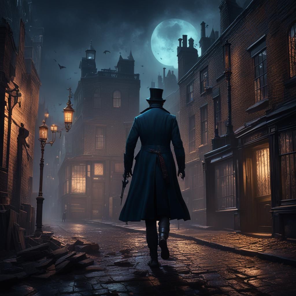 Detailed Matte Painting of Jack the Ripper