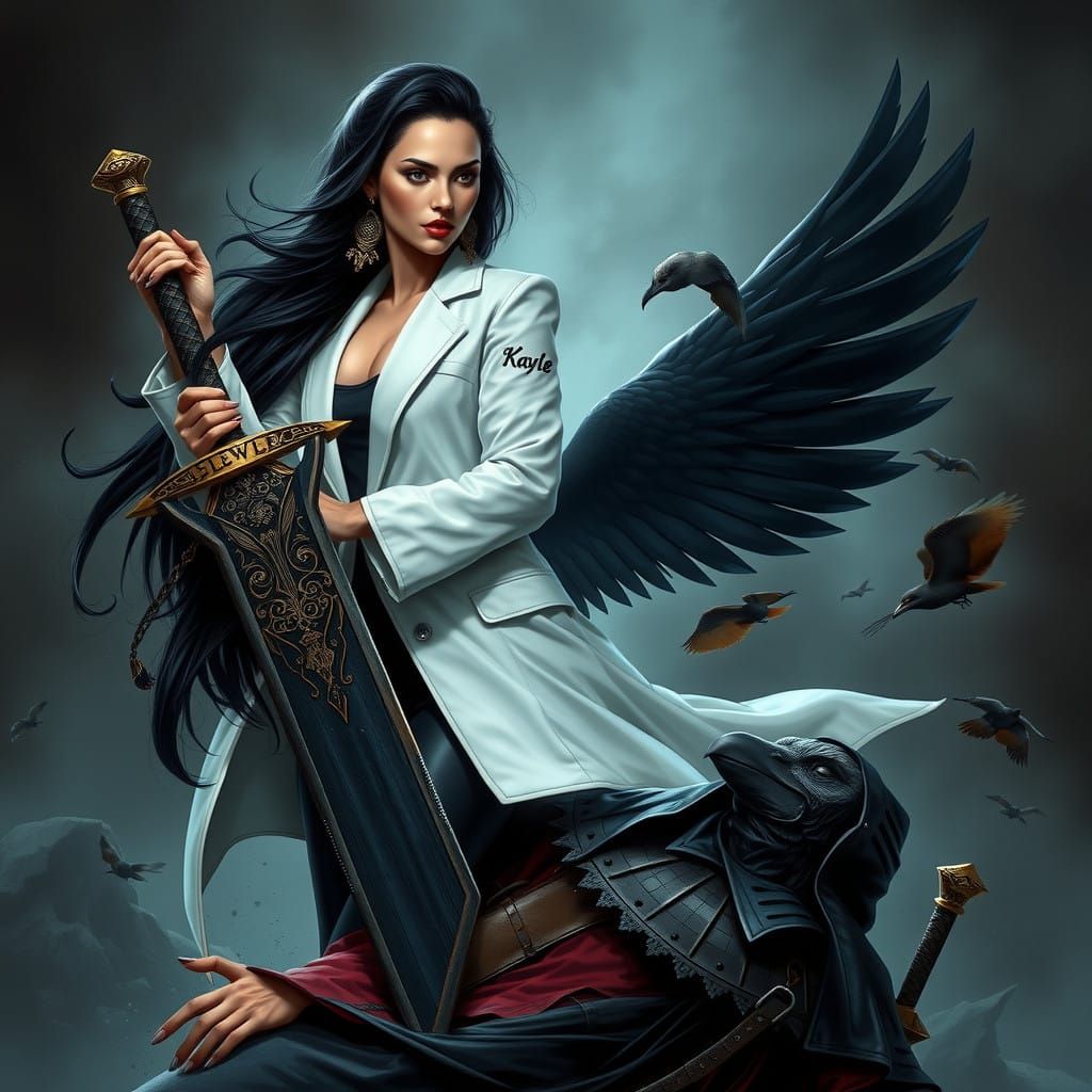 Cyberpunk Filipina Warrior in Noir Realm