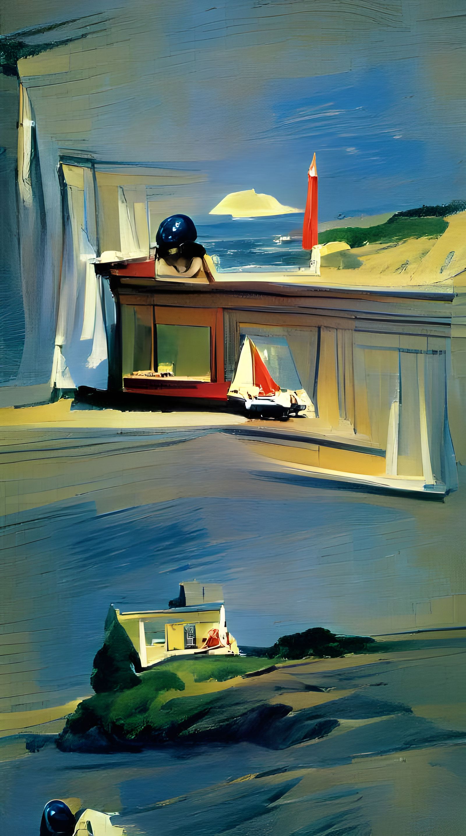 Evocative Scene in Style of Edward Hopper