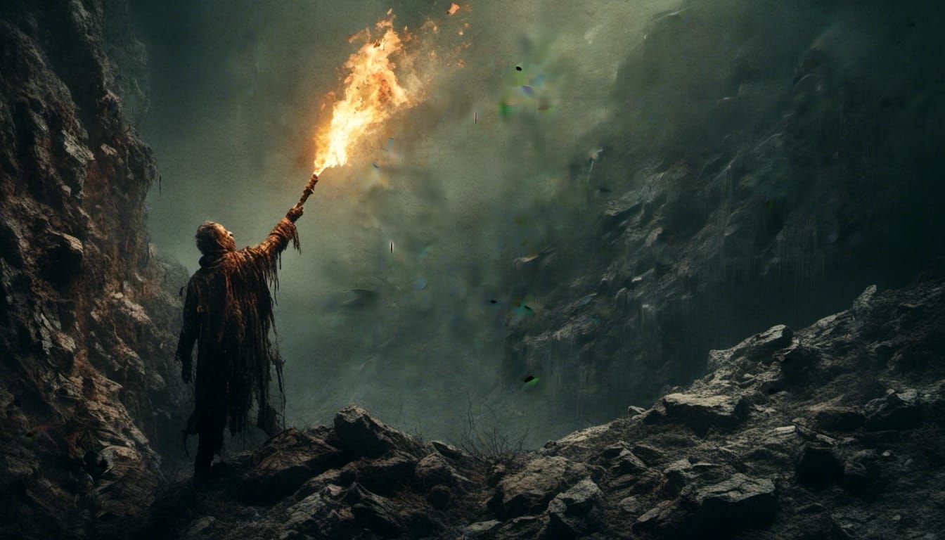 Macabre Torch Throwing: Cliffside Darkness