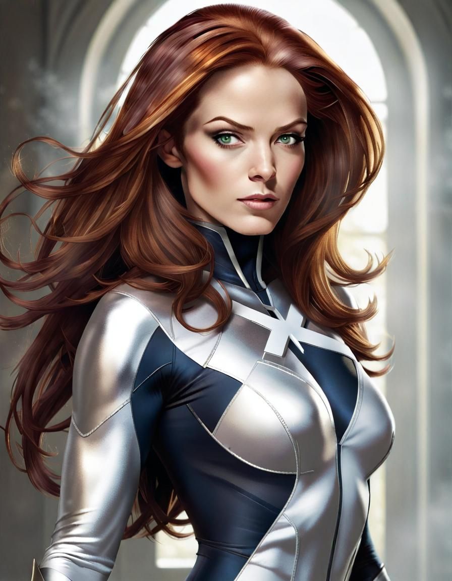 X-Men Rogue: Rococo-Nouveau Oil Painting