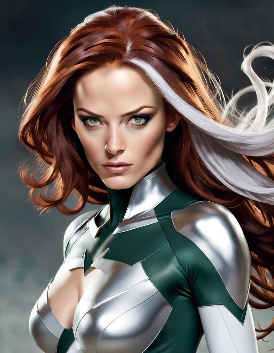 X-Men Rogue in Rococo-Nouveau Action Pose