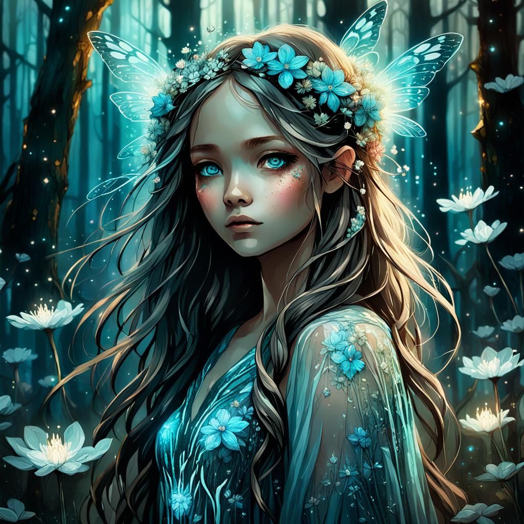 Bioluminescent Fairy Forest, Trending Art