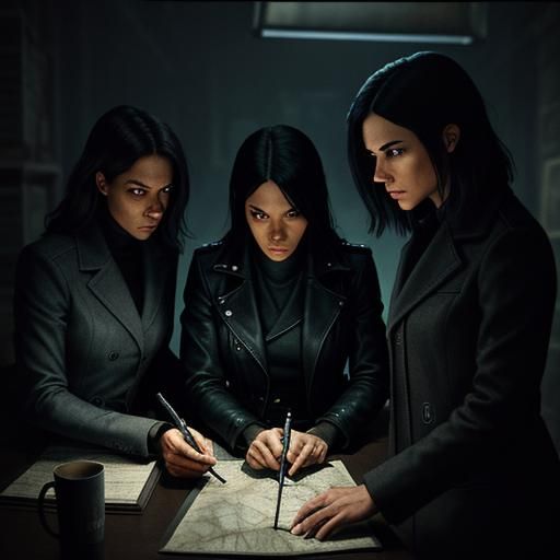 Gritty Cinematic Detective Scene at Night