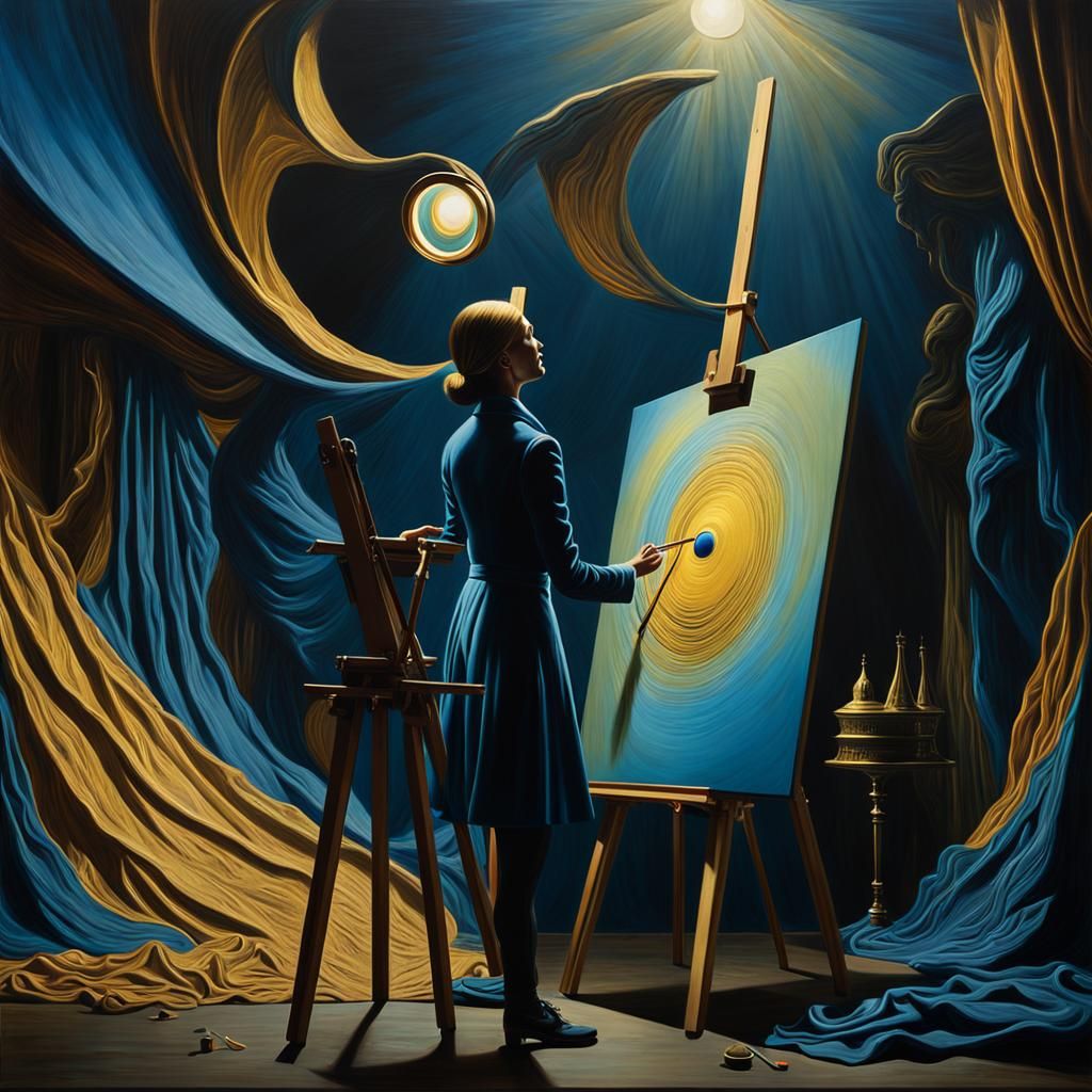 Dark Fantasy Painting Revealed: Surrealist Art in Oil