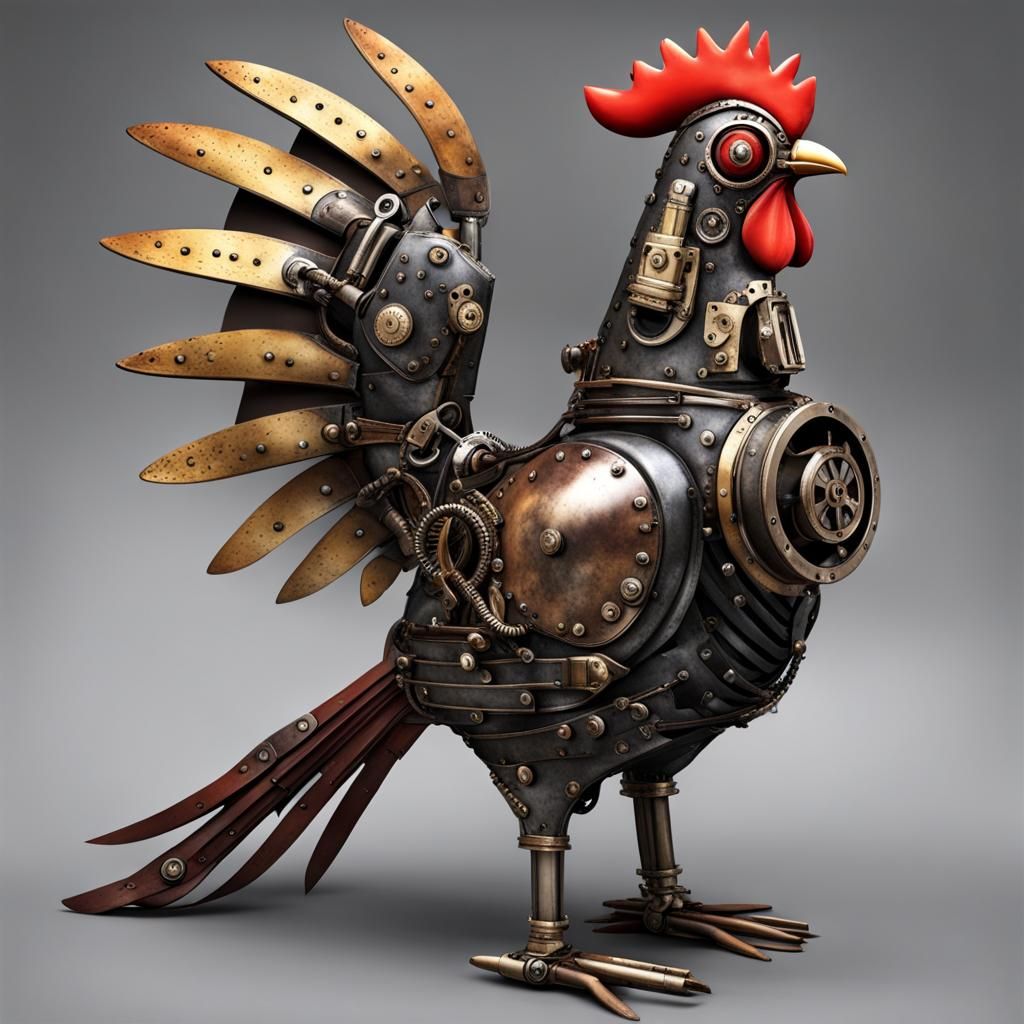 Steampunk Armored Rubber Chicken Creation