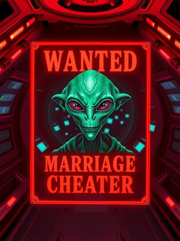 Interstellar WANTED poster, Intergalactic marriage cheater