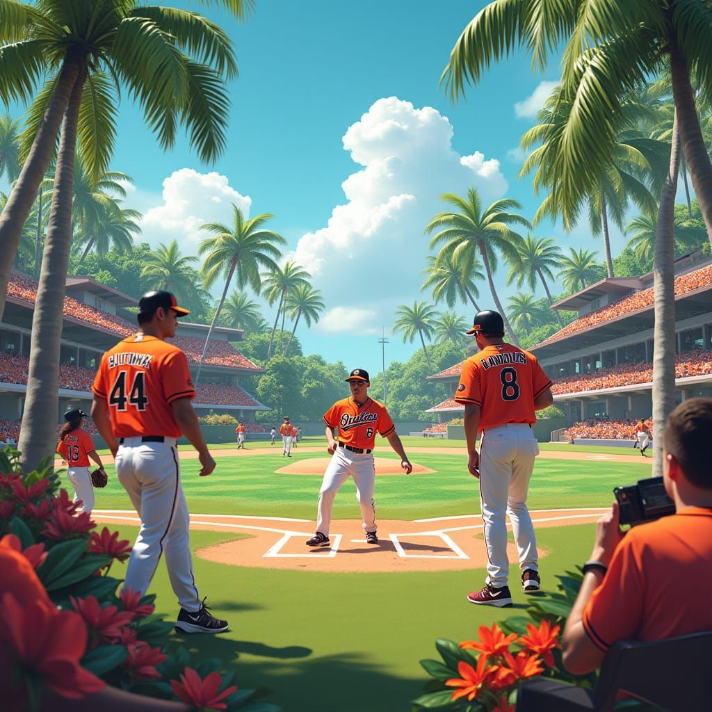 Baltimore Orioles and Ravens Unite in Tropical Baseball Para...