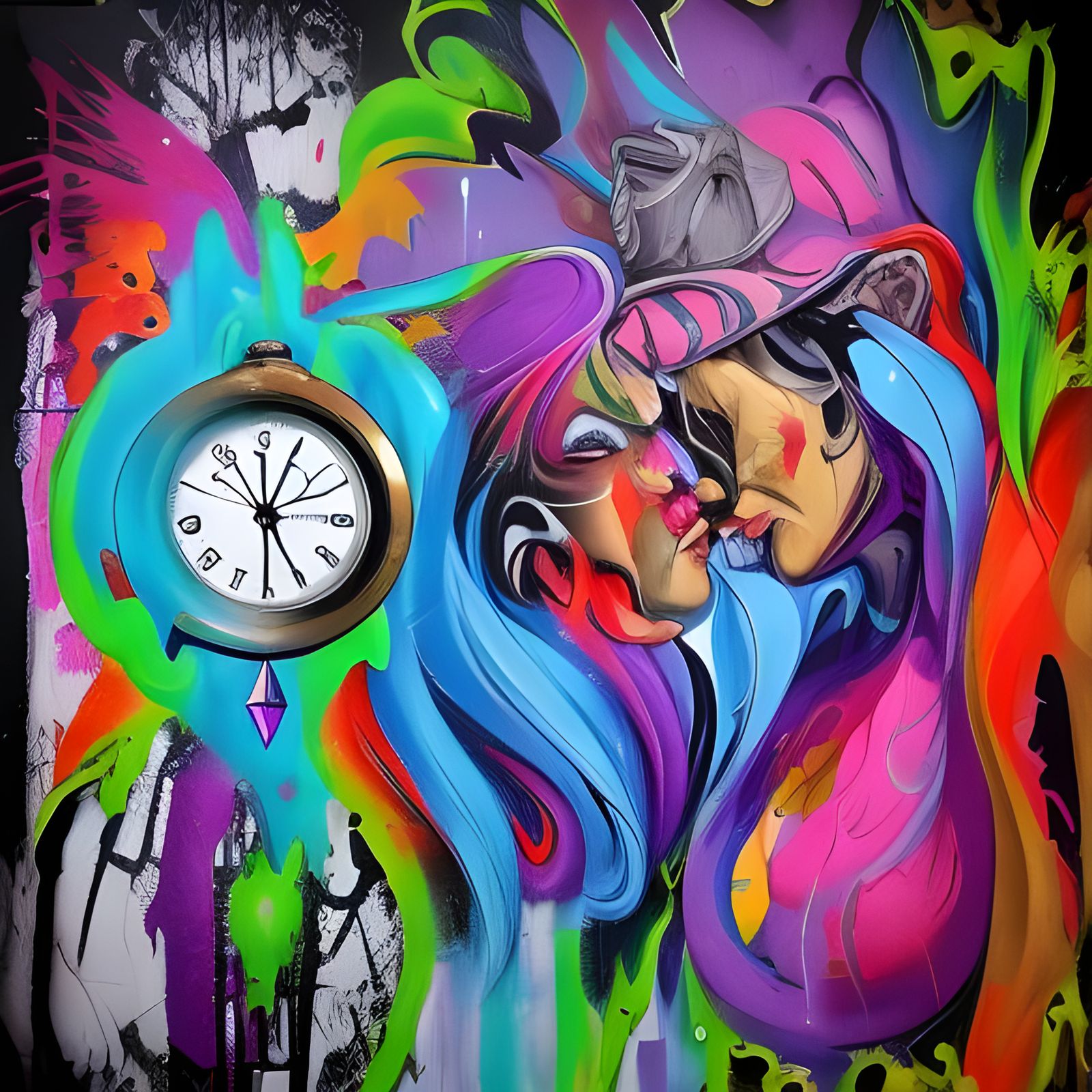 Father Time and Mother Earth in Graffiti Art