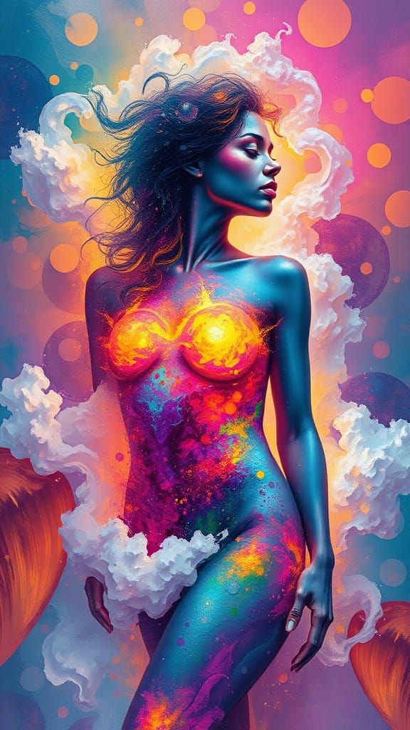 Soul Essence Merging in Surreal Dreamscape