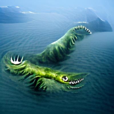 Majestic Sea Monster in Fjord