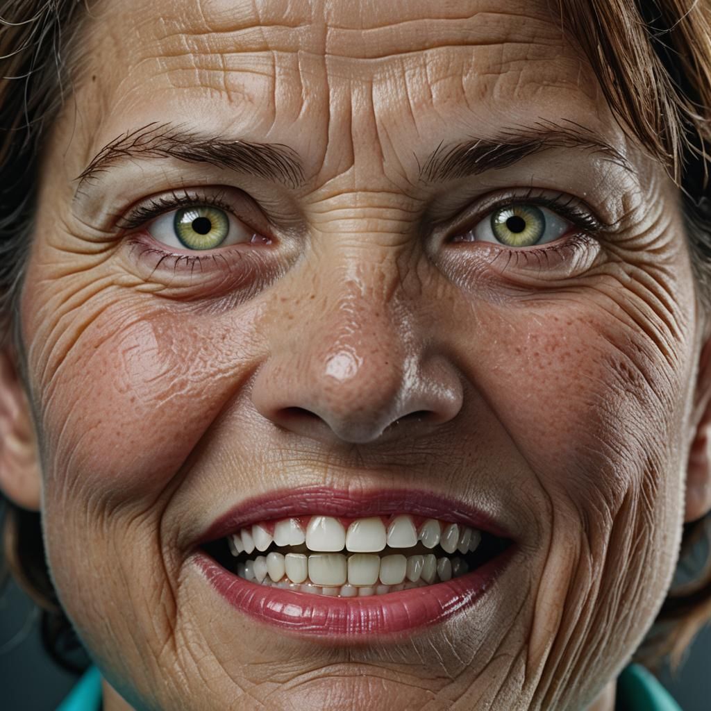 Fluorescent Smile: A Professional Color Portrait