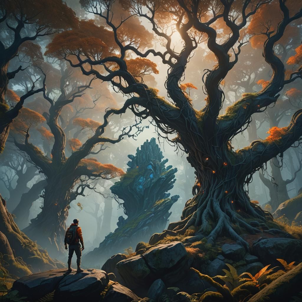 Fantasy Forest Gaze in Deep Complementary Colors