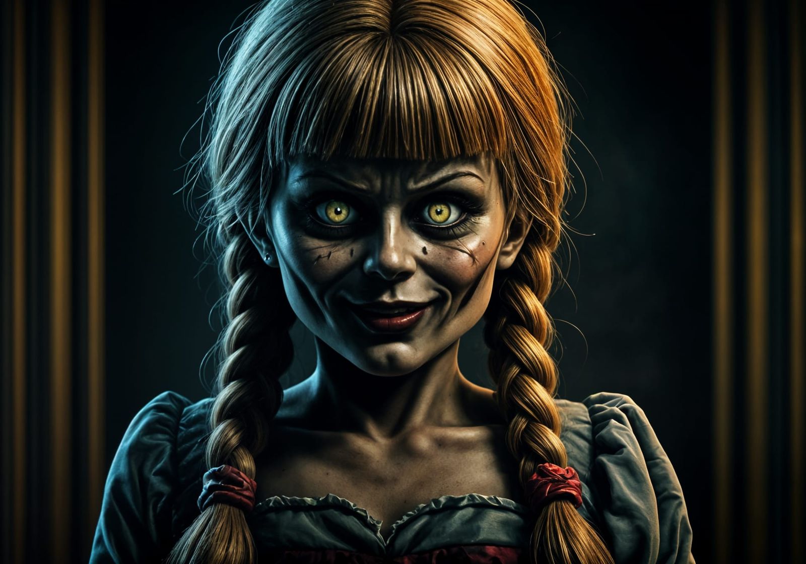 Insanely Detailed Portrait of Evil Doll Annabelle