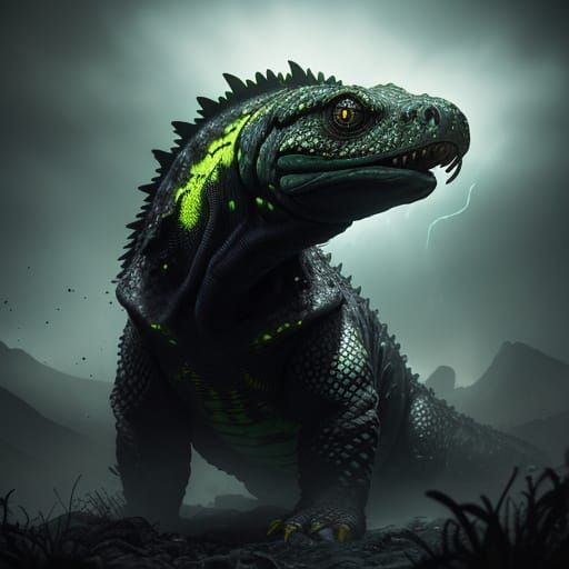 Glowing Gila Monster Radiates Toxic Energy