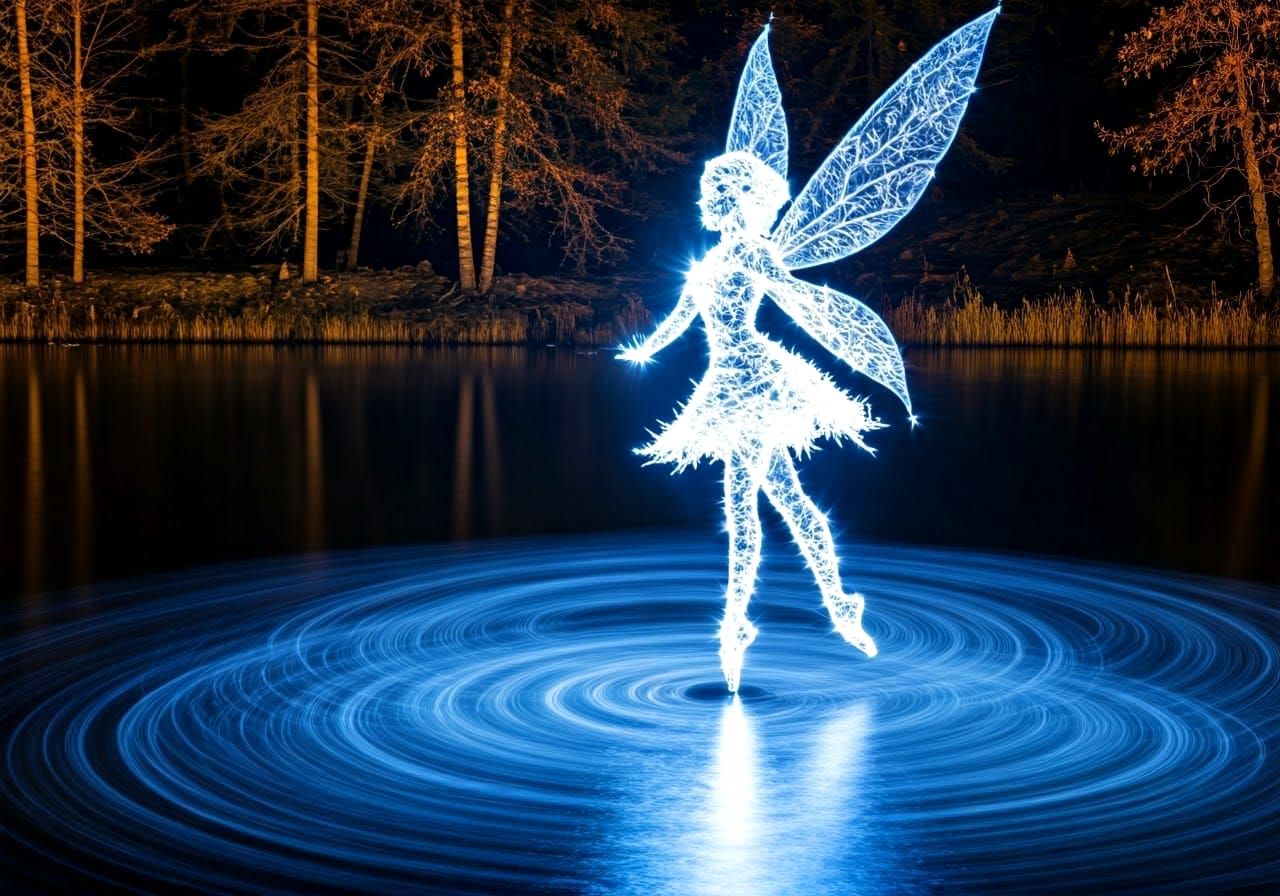Frost Fairy Turns Autumn Lake to Winter