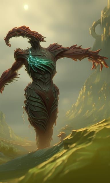 Storm Elemental in Dark Fantasy Style