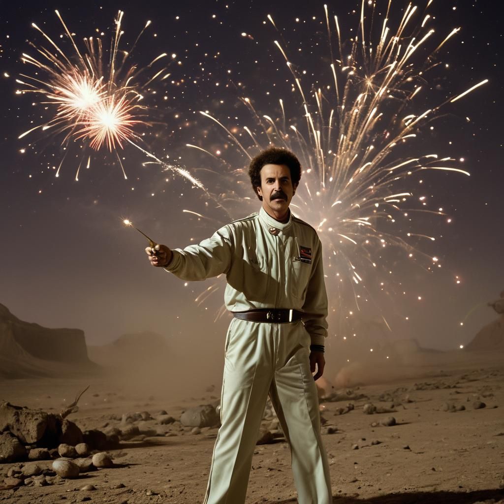 Borat's Martian Fireworks Show: A Humorous Encounter
