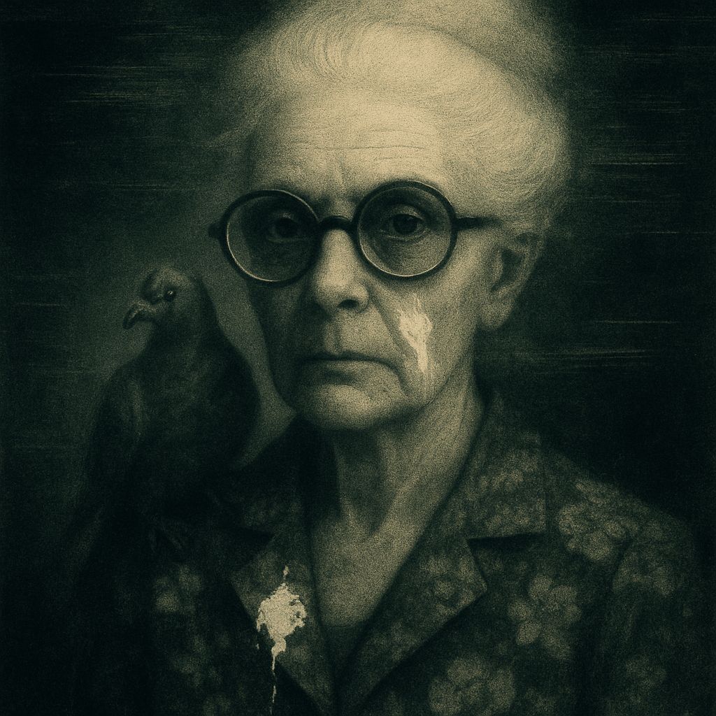 Vintage Portrait of a Lady in Digital Glitch Art