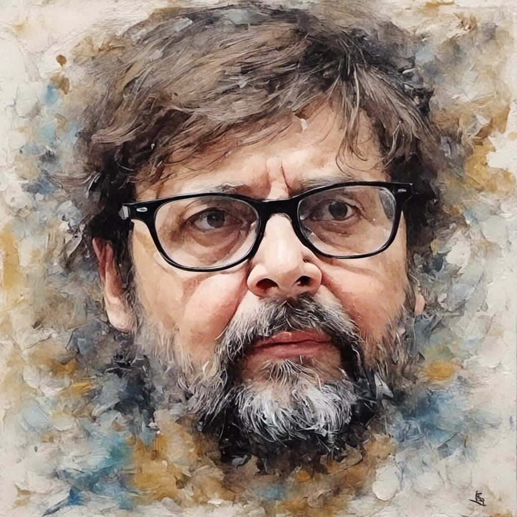 Impasto Ink Painting in Modern European Style