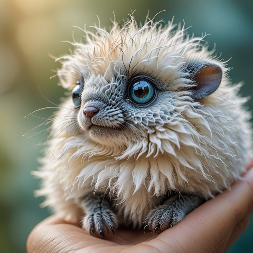 Whimsical Tribble Creature in Gentle Light