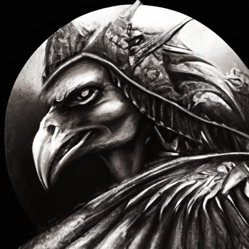 Harpy Woman Illustration in Dark Fantasy Style