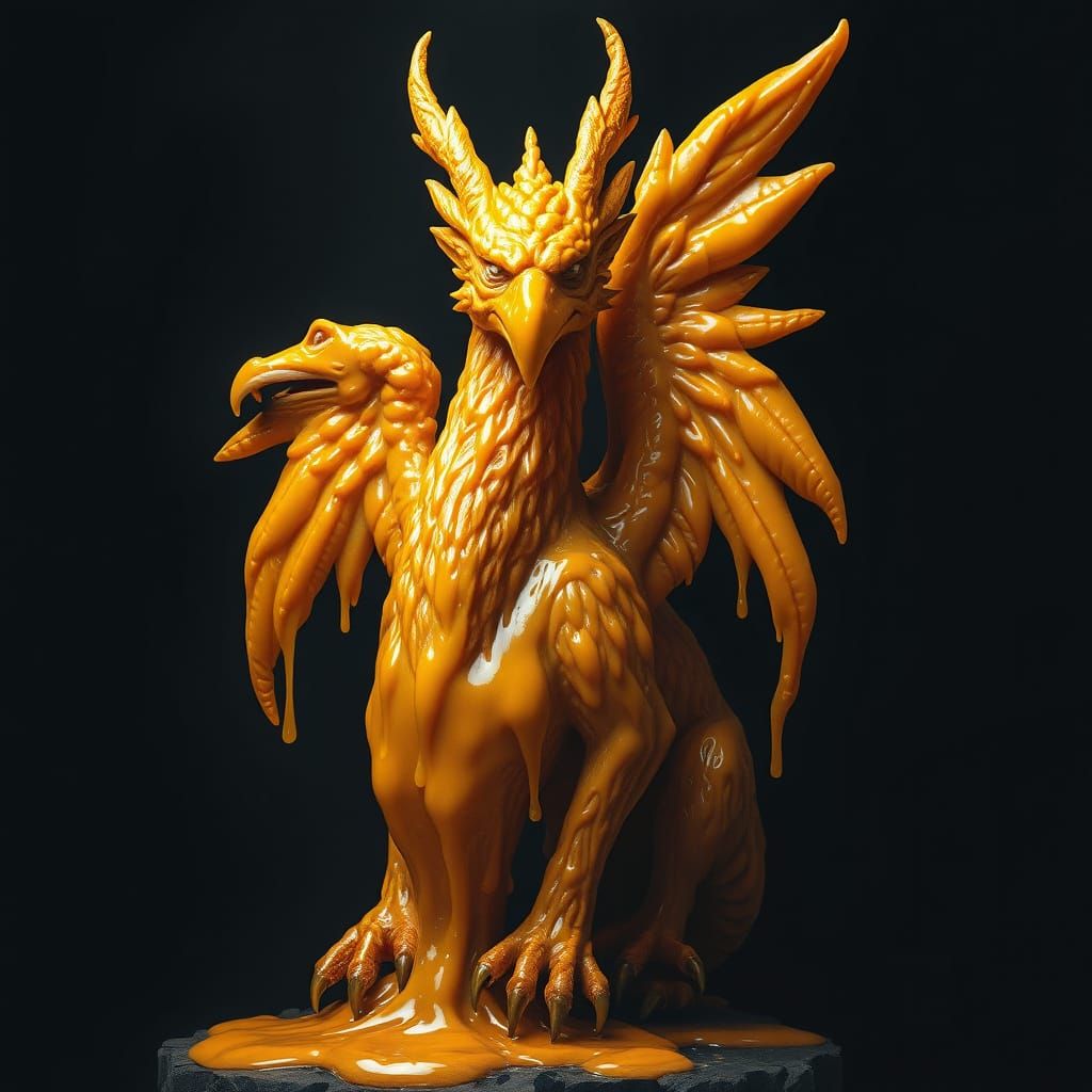 Mythical Creature Sculpted From Dripping Honey