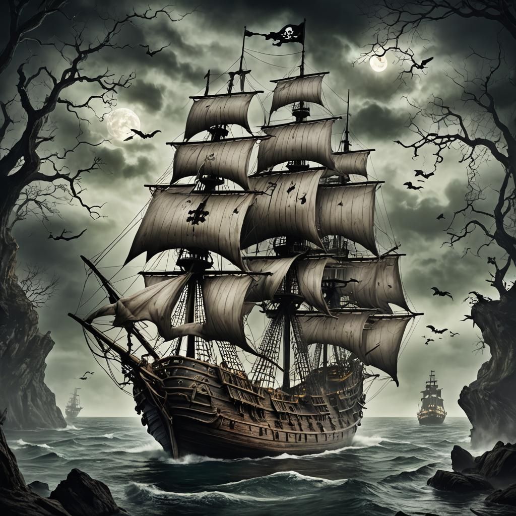 Haunted pirate ship