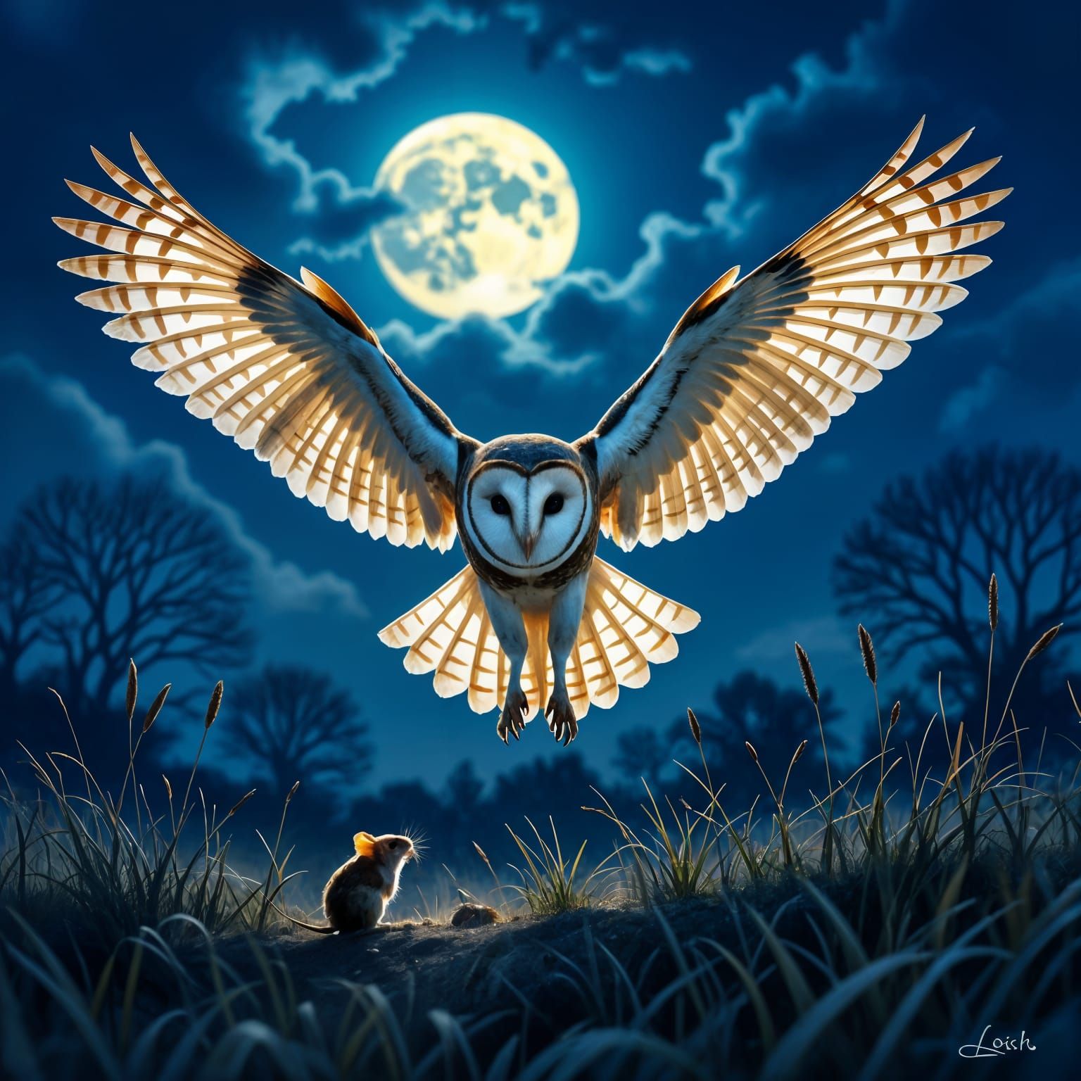 Barn Owl Attacking Mouse in Incredible Detail