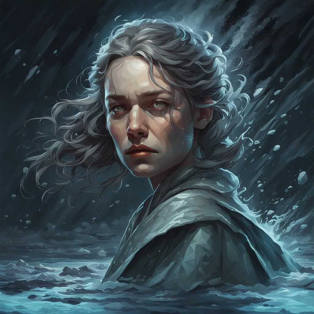 Night Stream Portrait in Hyperdetailed Style