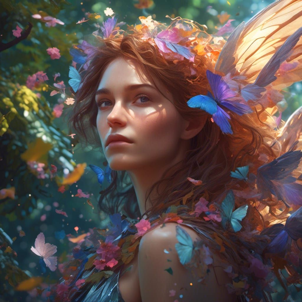 Angelic Descent: A Hyperdetailed Portrait of Nature's Embrac...