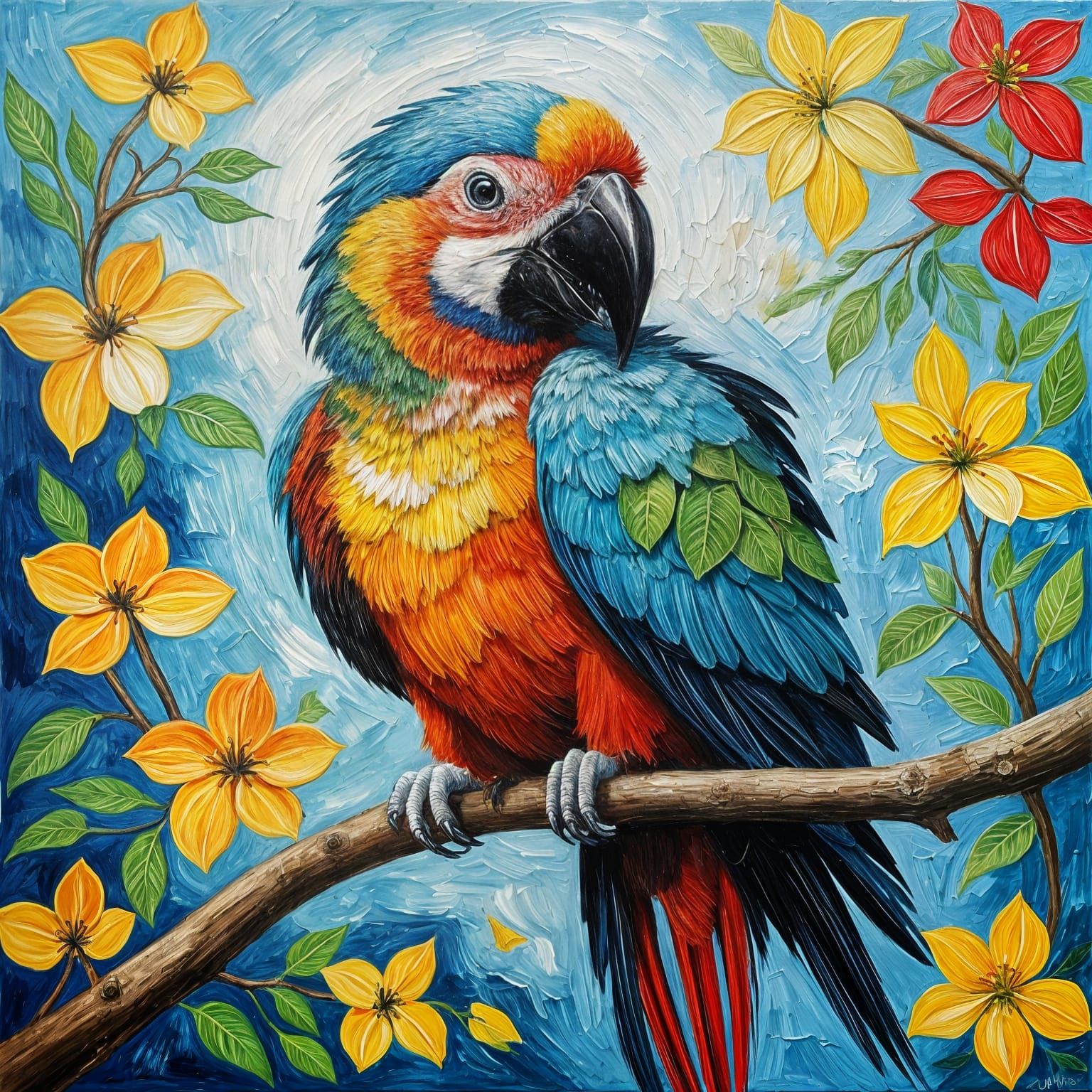 Bird Creates Artistic Masterpiece