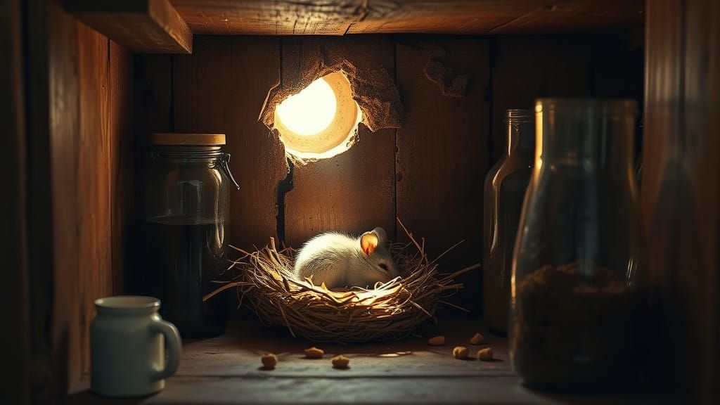 Cozy Pantry Sanctuary in Warm Sunlight