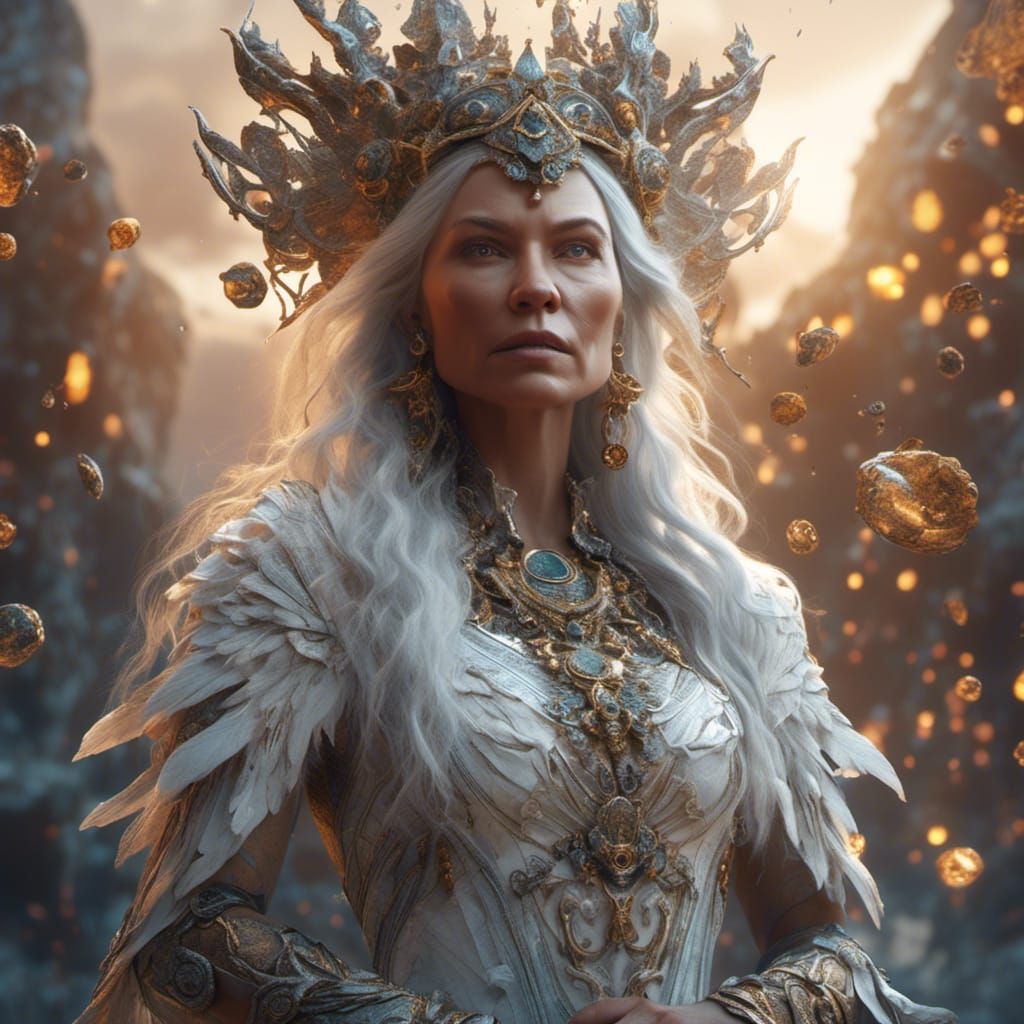 Hekate Goddess Portrait in Hyperreal Style