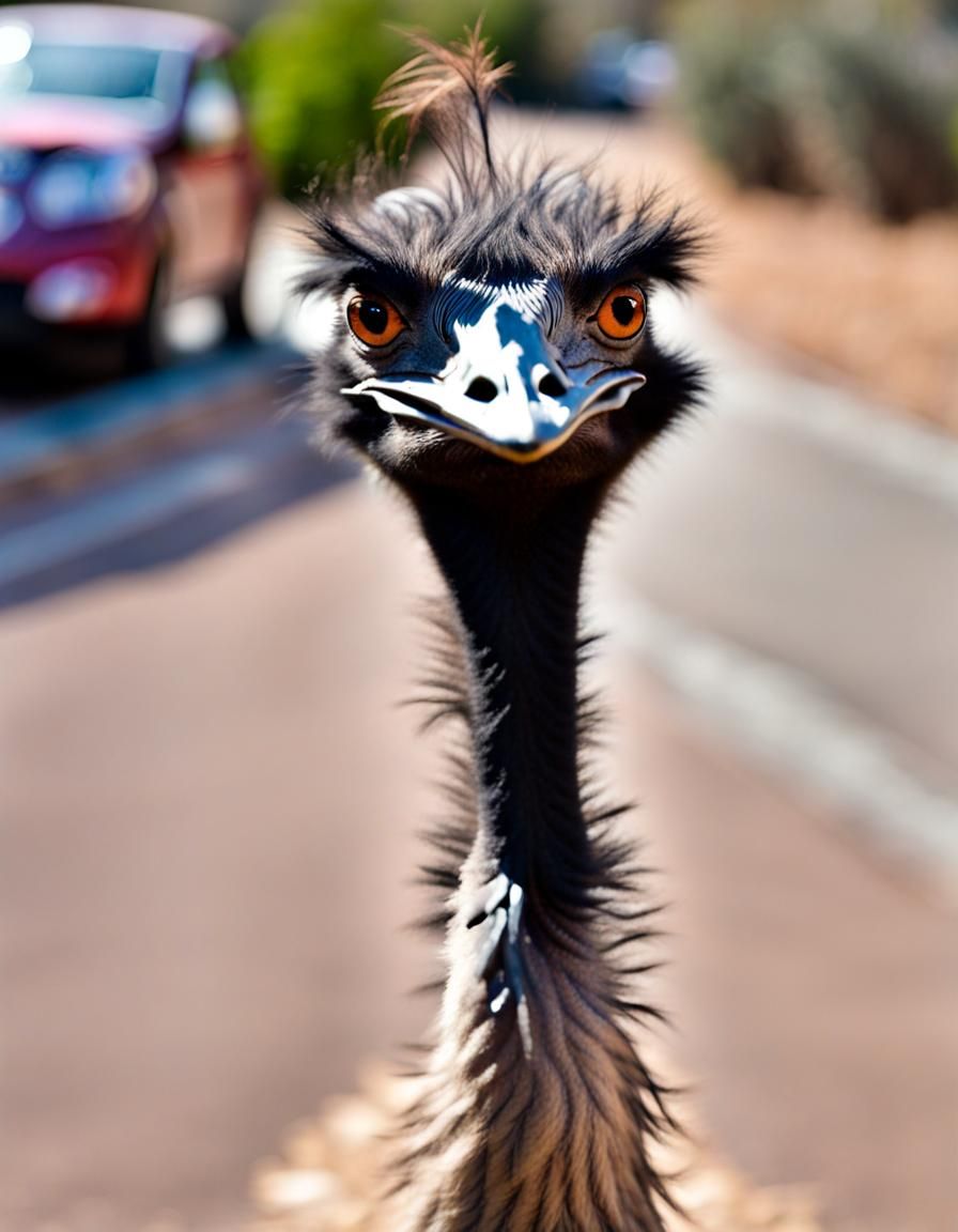 Dumb Looking Emu Generated by AI