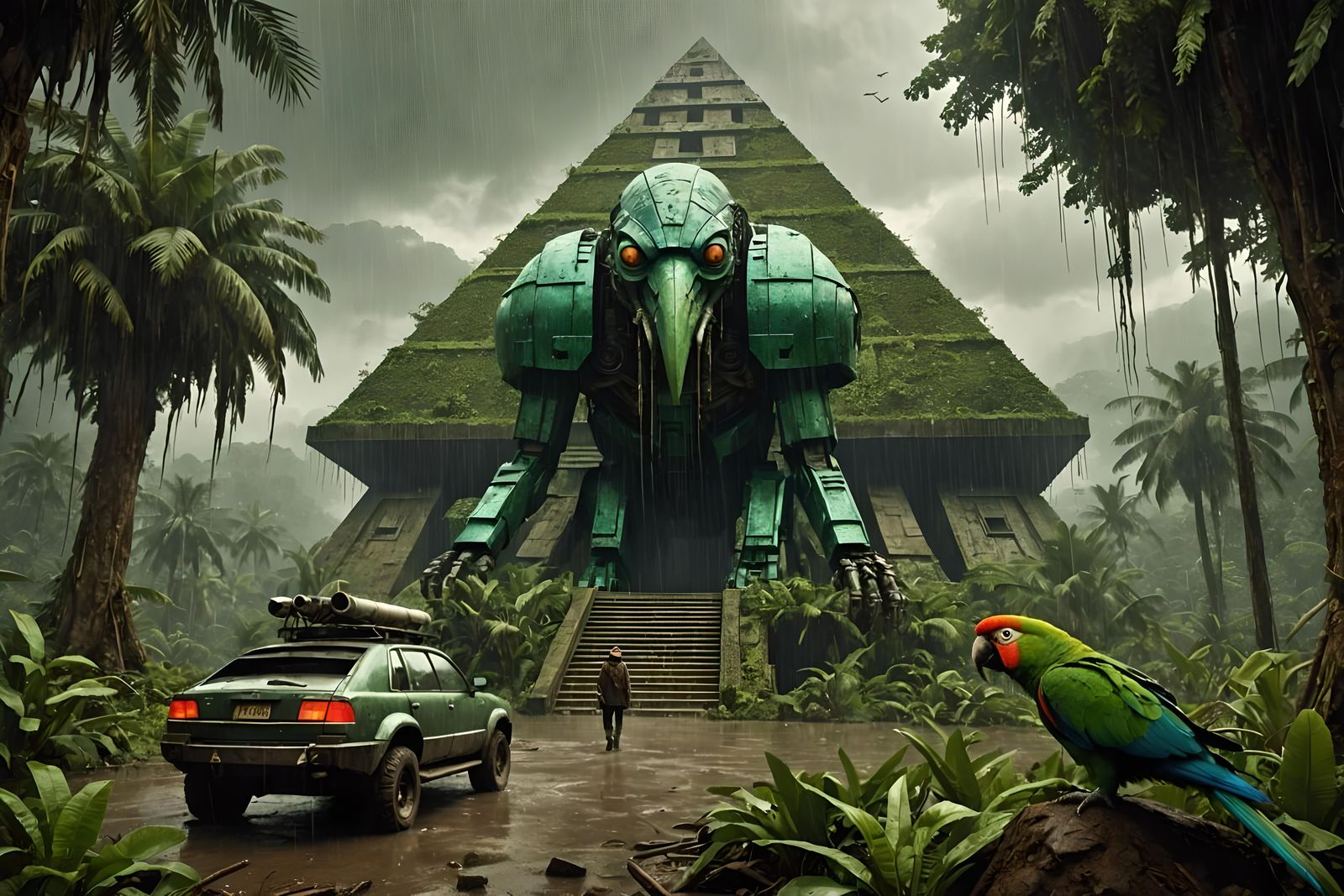 Steampunk Rainforest: Post-Apocalyptic Alien World