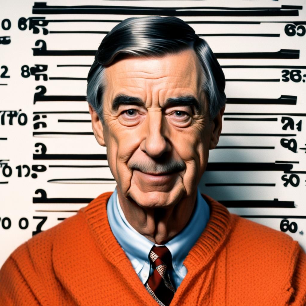 Mr. Rogers Mugshot: AI-Generated Portrait